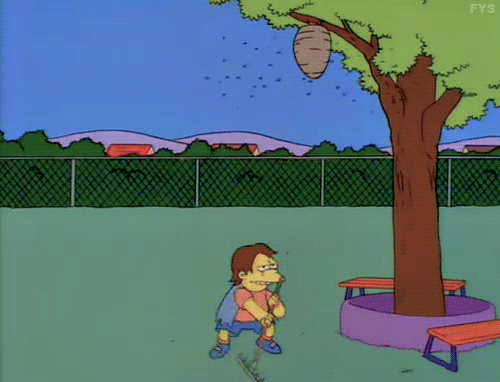 funniest-simpsons-gifs-nelson-bees-nest.gif.cf.gif